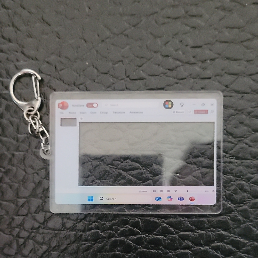 Transparent Keychain with Computer Interface Design - Picture 1 of 1